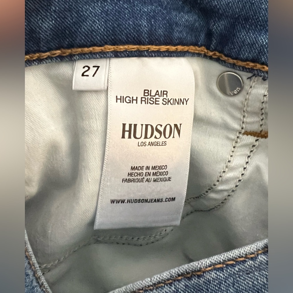 Hudson Jeans Women's Skinny Jeans - Light Blue Wash - Picture 7 of 9